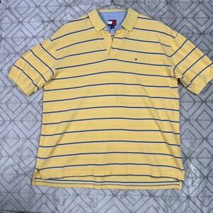 Tommy Hilfiger Mens Polo Shirt Yellow Size XL